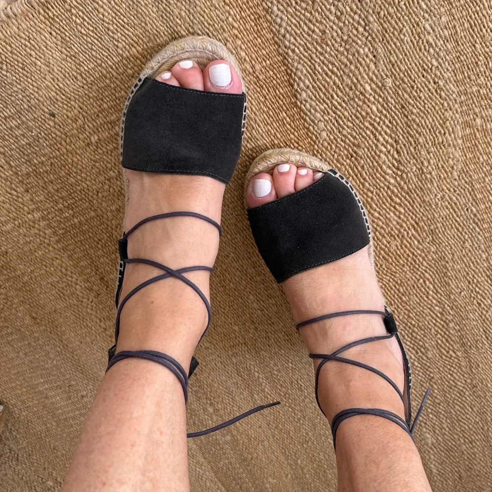 Free People black espadrille